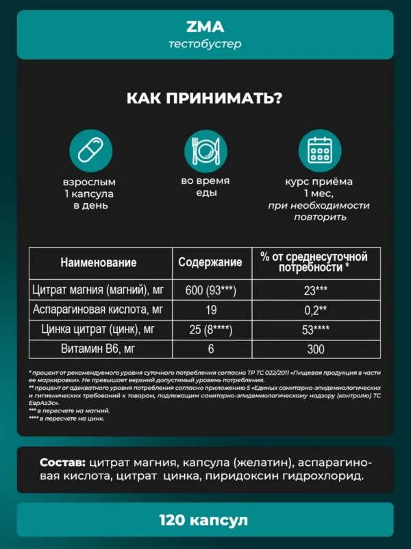 ZMA бустер тестостерона и л карнитин 8 ZMA бустер тестостерона и л карнитин — фото 8