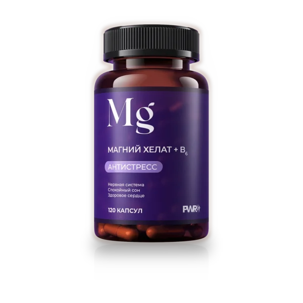 magnesium-chelate-300 Магний хелат с B6, 300 капсул