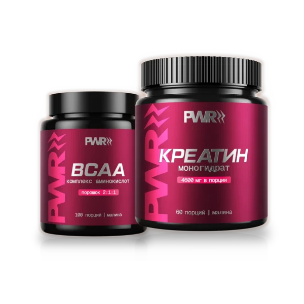 Набор: BCAA 500 г малина и креатин 300 г смородина